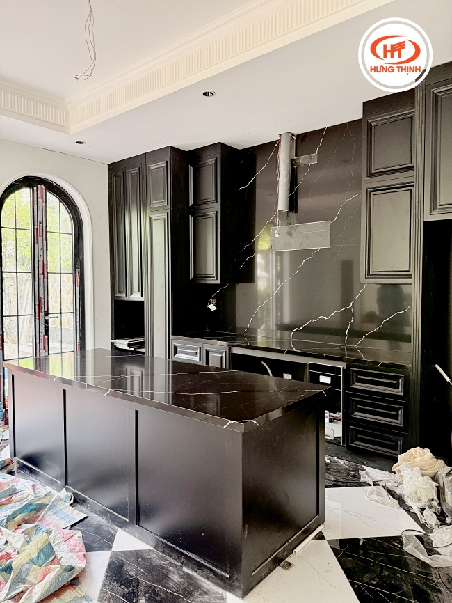 Công trình thực tế đá bếp Vicostone BQ8740