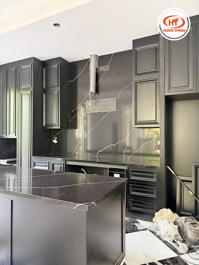 Công trình ốp đá bếp Vicostone BQ8740