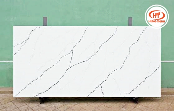 Đá Vicostone trắng vân mây - dòng đá Thạch Anh nhân tạo cao cấp