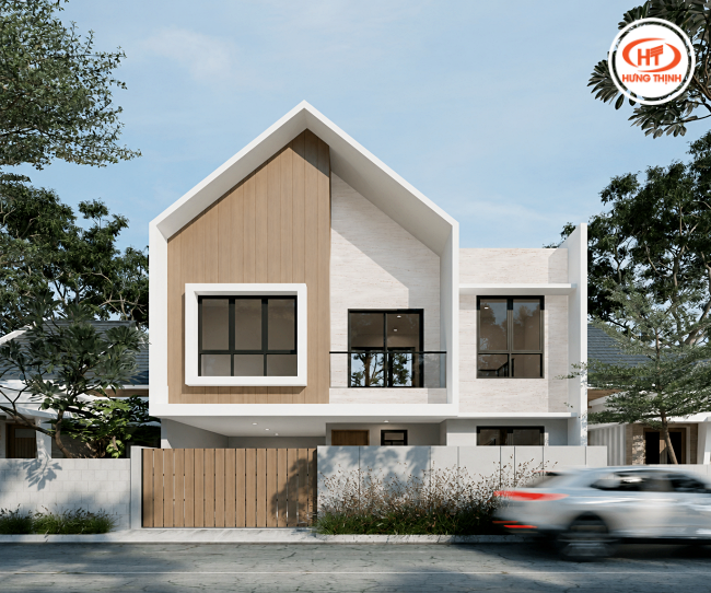 Đá ốp mặt tiền màu trắng bảo vệ ngôi nhà trước bức xạ mặt trời