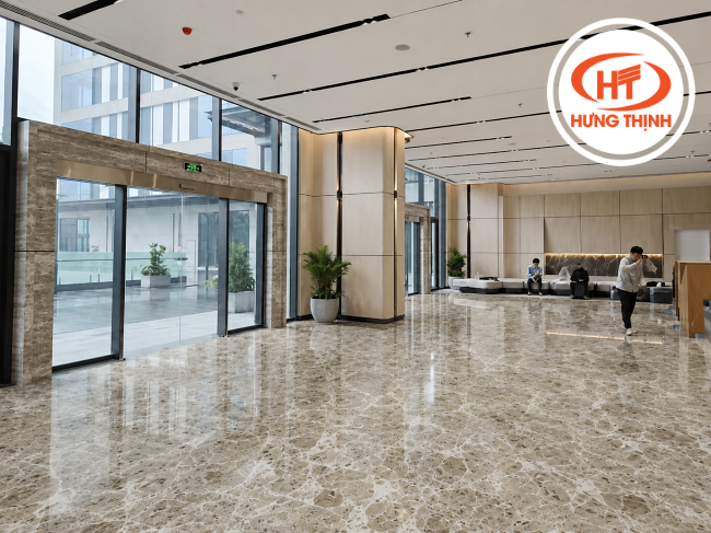 Sàn đá Marble Burdur Brown làm cho không gian sang trọng