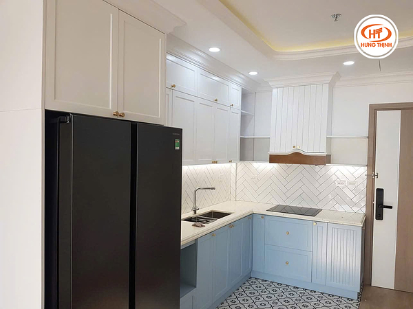 Thi công hoàn thiện đá bếp Vicostone BQ370