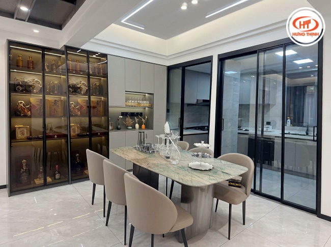 Vẻ đẹp thanh lịch của Verona Green phù hợp với những mẫu bàn ăn hiện đại