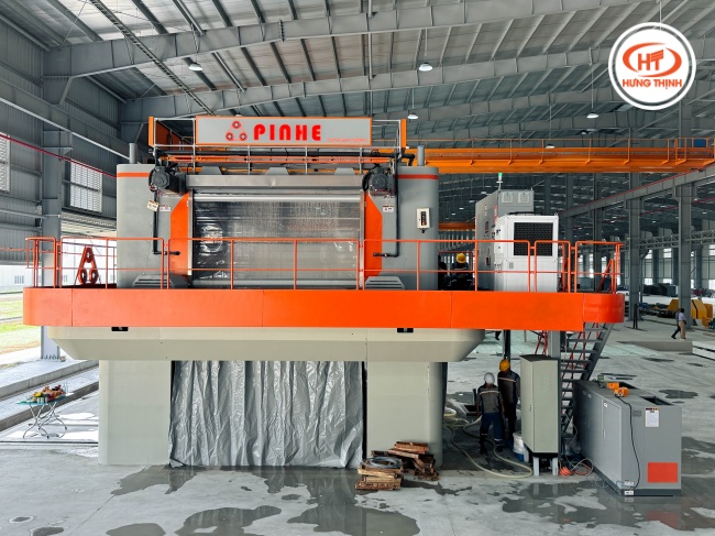 Hình ảnh máy cưa dây đa sợi siêu mảnh AI Pinhe Gulfstream tại nhà máy Hưng Thịnh tại Hải Phòng